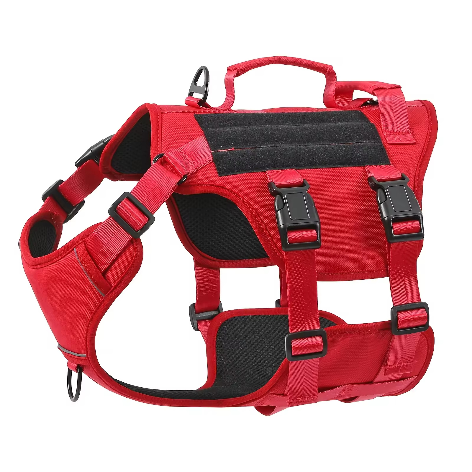 Heat-resistant Durable Nylon Tactical Service Dog Harness, Adjustable No-pull Reflective Vest With Dual Handles For Large Dogs - Image 6